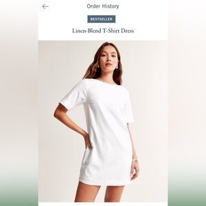 Abercrombie Linen-Blend T-Shirt Dress